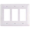 Titan3 Technology 3-Gang Decorator Rocker Plastic Wall Plate, White Textured TPPW-RRR